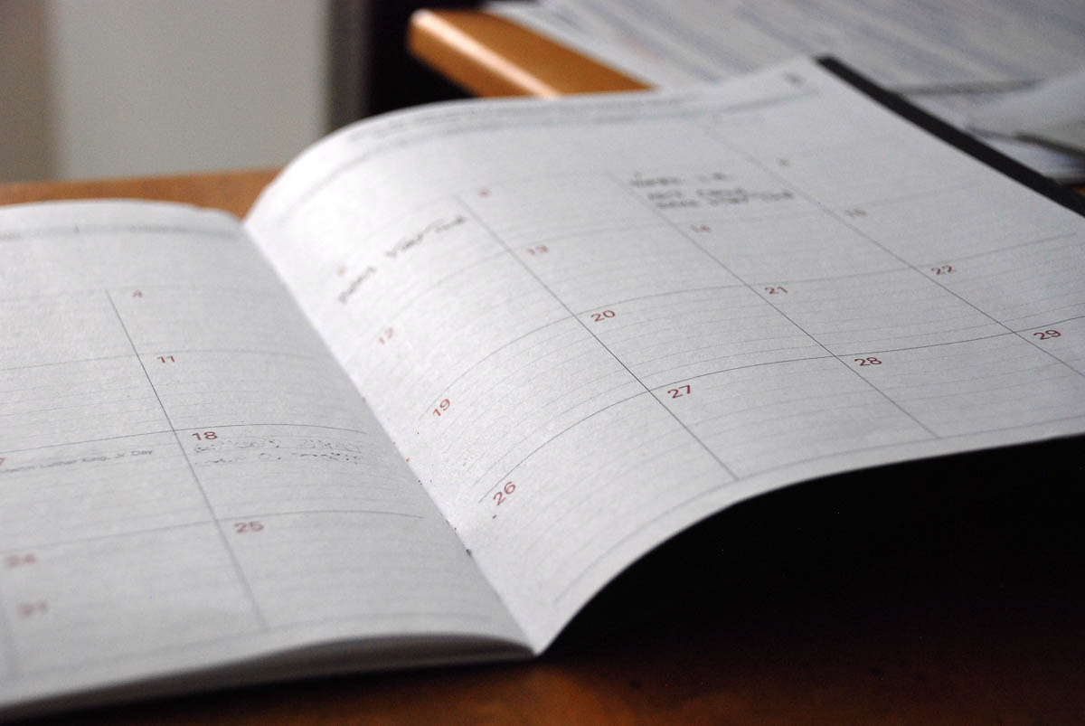 A calendar book