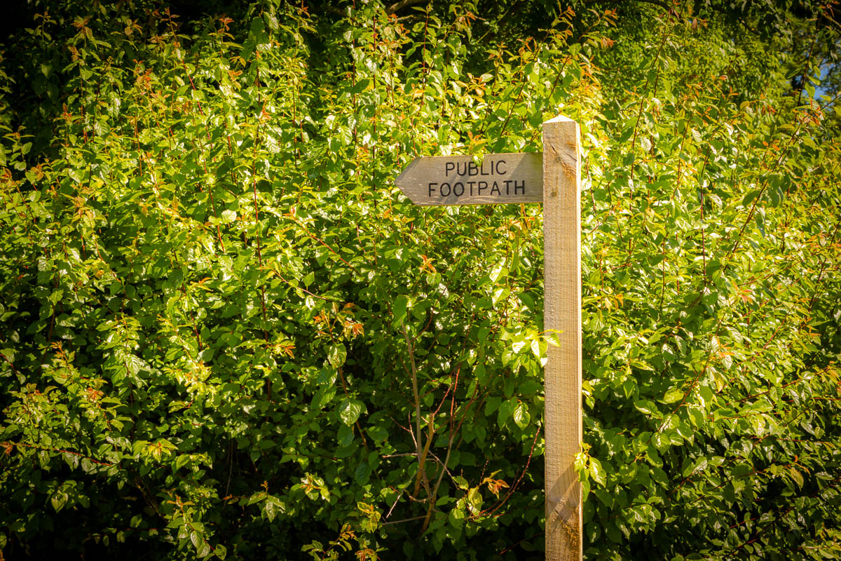  Public footpath sign 